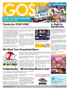 Guild of Students Newsletter Edition Four - March 2013