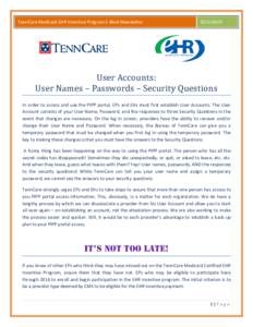 TennCare Medicaid EHR Incentive Program E-Blast Newsletter