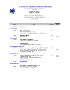 Laurel /  Maryland / Washington Suburban Sanitary Commission / Closed session of the United States Congress