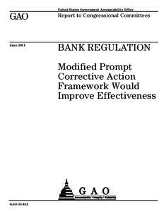 Finance / Economics / United States federal banking legislation / Prompt Corrective Action / United States federal legislation / Banking in the United States / Office of Thrift Supervision / Federal Deposit Insurance Reform Act / Savings and loan association / Federal Deposit Insurance Corporation / Financial regulation / Bank regulation in the United States