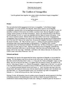 The Conflicts of Armageddon Text  What Saith the Scripture? http://www.WhatSaithTheScripture.com/  The Conflicts of Armageddon