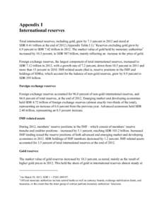 Foreign-exchange reserves / Special drawing rights / Exchange Stabilization Fund / International Monetary Fund / Euro / Japanese yen / Gold as an investment / Gold reserve / Reserve currency / Economics / International economics / International relations