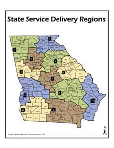 State Service Delivery Regions Catoosa Dade  Whitfield