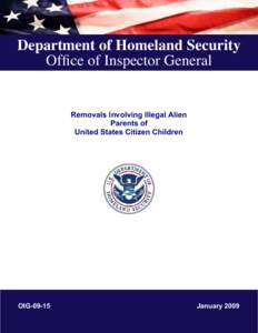 Removals Involving Illegal Alien Paents of United States Citizen Children