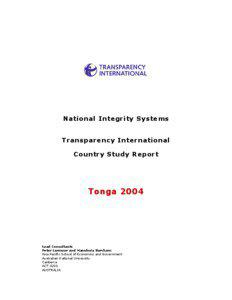 National Integrity Systems Transparency International Country Study Report