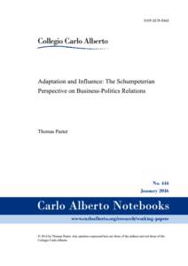 Adaptation and Influence: The Schumpeterian Perspective on Business-Politics Relations
