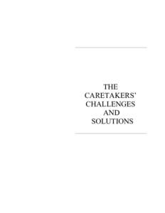 THE CARETAKERS’ CHALLENGES AND SOLUTIONS