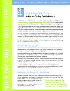 $10 A DAY CARE TO END POVERTY  A PUBLIC SYSTEM OF INTEGRATED EARLY CARE AND LEARNING 4
