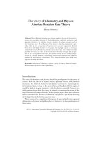 The Unity of Chemistry and Physics: Absolute Reaction Rate Theory