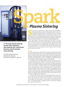 Spark Plasma Sintering S  ➤ The spark plasma sintering