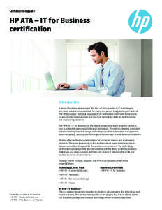 Certification guide  HP ATA – IT for Business certification  Introduction