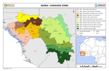 GUINEA - LIVELIHOOD ZONES  ± Senegal