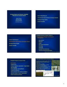 Microsoft PowerPoint - 1. Ecology Impacts and Genetic Variability-Bryson