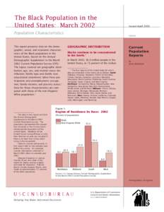 The Black Population in the United States: March 2002