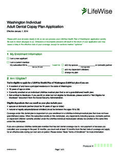 Individual Adult Dental Copay Application