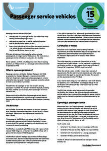 Factsheet  15 Passenger service vehicles