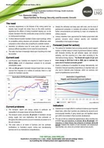 Energy economics / Liquefied natural gas / Petroleum production / Natural gas / Energy industry / Energy security / Economy of Australia / Energy policy of Australia / Energy policy of the United States / Energy / Fuel gas / Energy development