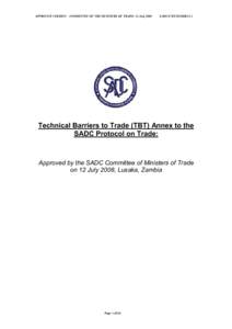 Microsoft Word - SADC TBT ANNEX-Approved July 2008-ENGLISH.doc