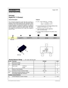 AugustFDV304P Digital FET, P-Channel General Description