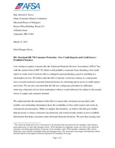 Finance / American Financial Services Association / Credit history / Consumer protection / Credit score / Credit card / Fair and Accurate Credit Transactions Act / Credit counseling / Credit bureau / Financial economics / Credit / Personal finance