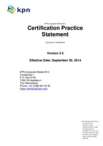 KPN Corporate Market B.V.  Certification Practice Statement Symantec Trust Network