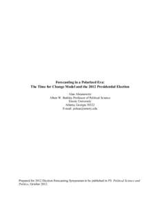 Politics of the United States / FiveThirtyEight / The Keys to the White House / United States presidential election / Survey methodology / Statistics