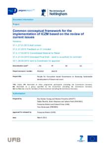 Document Information Project D2.1B  Common conceptual framework for the