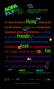 JOIN US IN PLYMOUTH (PYM)! SATURDAY, JULY 12 It’s about the thrill of  Flying…checking out