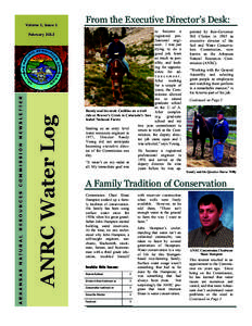 Volume 1, Issue 1  ANRC Water Log ARKANSAS NATURAL RESOURCES COMMISSION NEWSLETTER