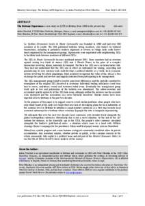 Monetary Sovereignty: The Brittany LETS Experience by Anton Pinschof and Peter Etherden  Final Draft 1-XII-2010 ABSTRACT The Brittany Experience: a case study on LETS in Brittany from 1996 to the present day