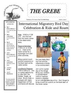 THE GREBE The Published by The Friends of Deer Flat Wildlife Refuge  UPCOMING