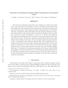 Properties of the Remnant Clockwise Disk of Young Stars in the Galactic Center arXiv:1401.7354v1 [astro-ph.GA] 28 Jan[removed]S. Yelda1 , A. M. Ghez1 , J. R. Lu2 , T. Do3 , L. Meyer1 , M. R. Morris1 , K. Matthews4