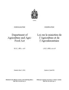 CANADA  CONSOLIDATION CODIFICATION