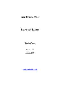 Lent CoursePrayer for Lovers Kevin Carey Version 1.1