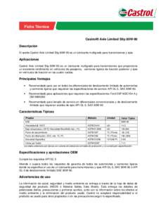 Microsoft Word - PDS CCSA Castrol Axle Limited Slip 80W-90 spanish rev LBCRG.doc