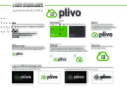 LOGO GUIDELINES  Font Plivo Colors