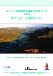 Prelimenary Profile of the Orange/Senqu River