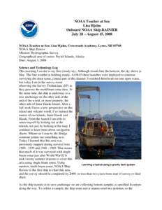 Sonar / Science and technology in the United States / Geology / Nautical chart / NOAAS Rainier / Cartography / Oceanography