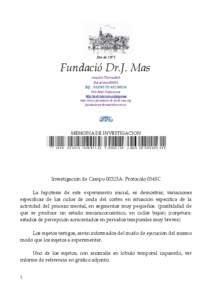 Des de[removed]Fundació Dr.J. Mas Anselm Turmeda 8 Barcelona[removed]Telf. : [removed][removed]