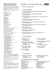 National Contest Journal Volume 40 Number 3  May/June 2012 National Contest Journal (ISSN[removed]is published bimonthly in January, March, May, July, September and November by the American Radio Relay League, 225 