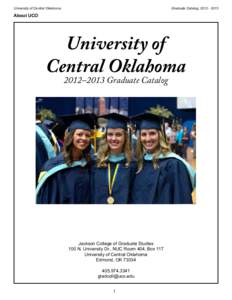 University of Central Oklahoma  Graduate Catalog, [removed]About UCO
