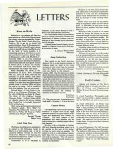 LETTERS More on Birds Although no two persons will have the same opinion on a field guide, I have noticed that certain opinions expressed by Richard Webster (