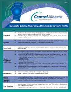 Page 1  Composite Building Materials and Products Opportunity Profile 