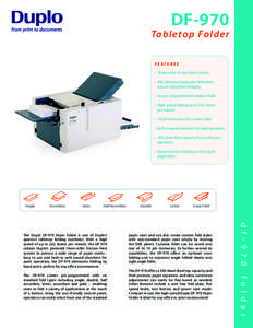 Duplo DF-970 Paper Folder