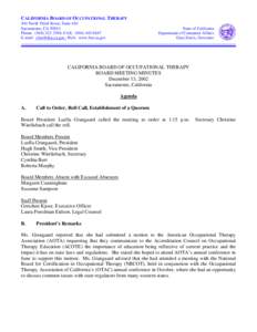 Rehabilitation medicine / Therapy / Allied health professions / Health sciences / California Department of Consumer Affairs / Occupational therapist / Physical therapy / American Occupational Therapy Association / Psychotherapy / Medicine / Health / Occupational therapy