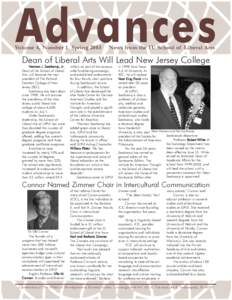 Advances  Volume 4, Number 1 Spring 2003 News from the IU School of Liberal Arts
