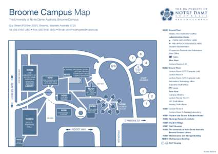 Broome Campus Map  NOTRE DA ME The University of Notre Dame Australia, Broome Campus