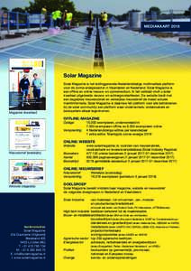 MEDIAKAARTDECEMBER 2017 | JAARGANG 8 | NUMMER 4 Solar Magazine