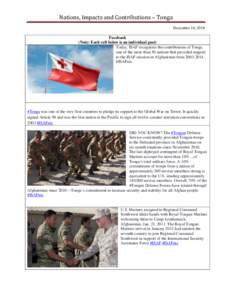 War in Afghanistan / Political geography / International relations / Earth / Foreign relations of Tonga / Tonga Defence Services / Polynesia / Tonga / International Security Assistance Force