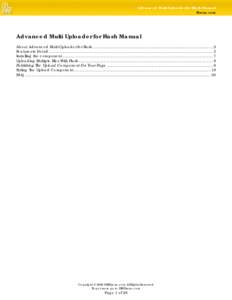 Advanced Multi Uploader for Flash Manual